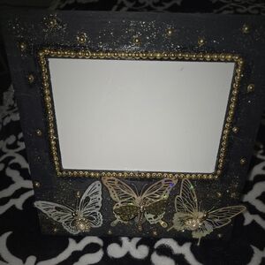 Black and Gold Butterfly Decorated Frame
